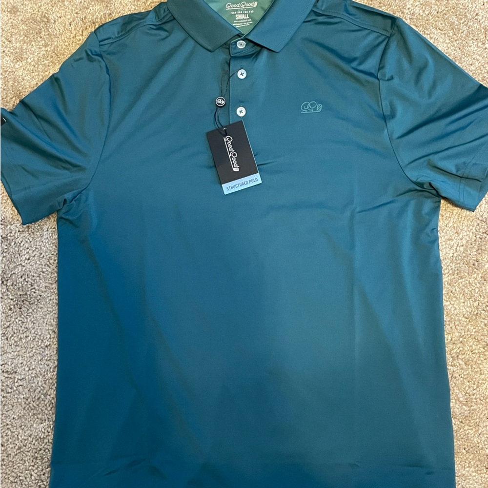 Good Good Golf Men's Green Lush Valley Polo Shirt